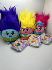 Trolls Band Together Plush Stuffed Animal 6” Lot Branch Viva Queen Poppy Sounds