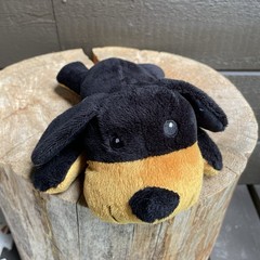 Melissa & Doug Black and Brown 10” Puppy Dog Plush Animal Toy Vet Play