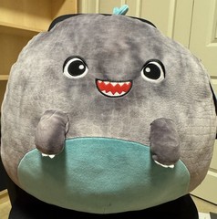Squishmallows Chuey T-Rex Gray Blue Dinosaur 20” Jumbo Plush NWTs