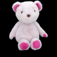 B Softies Toys Happy Hues Jolly Jelly Teddy Bear Plush Lavender & Pink 12″