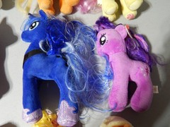 LOT OF 12 MY LITTLE PONY SMALL PLUSH STUFF ANIMALS – MULTI-COLOR, 4″-9″ TALL