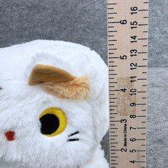 Kawaii Style Square Cat Plush Toy 8″ Cube Cat Embroidered Eyes Calico Pattern