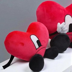 19″ Un Verano Sin Ti Heart Plush Toy, Bad Bunny Cute Music Collectible Gift