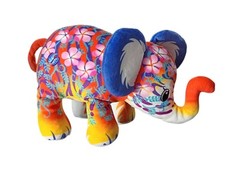Pop Art Soft Cepia Mighty Size TIGER Elephant Plush Beanie Toy 9”