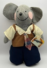 Heartline Snuggables Mouse Plush Stuffed Animal 10” 1983 Graphics International