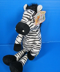 Vtg Target Cuddle Zone Sitting Zebra Shelf Sitter Plush w/Tag 16″