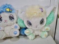 3 Peropero Sparkles plushies, designed by Japanese illustrator Yurie Sekiya.
