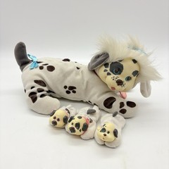 Puppy Surprise Plush Spotted Dog w/3 Babies Hasbro Stuffed Animal Toy Vtg 1991