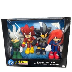 JAKKS Pacific DC x Sonic the Hedgehog Plush 4pc Set Boxed 6-14in 3+ 2024