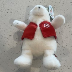 Gigglescape 7″ Polar Bear With Target Vest Soft Plush Toy NWT