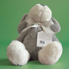 Snug My Best Friend Puppy Dog Fluffy Plush Light Gray & White 13″ Stuffed Toy N