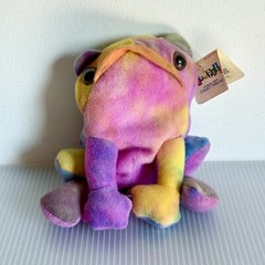 Kuddle Me Toys Plush Bud the FROG Tie Dye Beanpet Beanbag 5″ Stuffed Animal