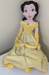 DISNEY Hoop Retail Beauty and the Beast BELLE Plush Soft RAG DOLL Toy 16″ EUC
