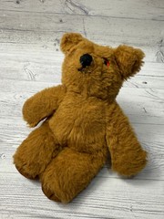 Vintage Teddy bear stuffed plush toy England 19cm
