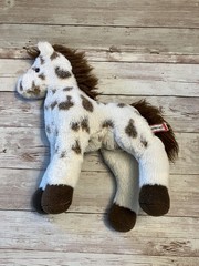 Douglas Stuffed Appaloosa White Brown Spot Horse Plush Standing Pony Stoney