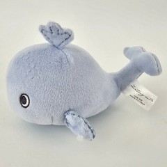 Starting Out by Gund Blue Whale Rattle Plush Corduroy Stuffed Animal Baby Toy