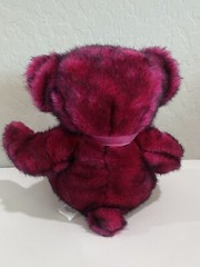 Valentine Teddy Bear Plush 10” Pink & Black Heart Stuffed Animal