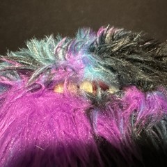 Fuggler Medium Plush Doll Black Blue Purple 6062266 Stuffed Toy JZ48