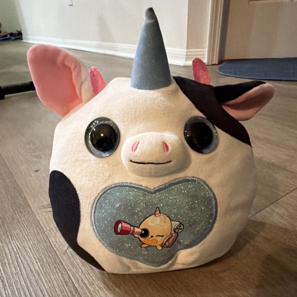 Zuru White Black Pink Cow Unicorn Stuffed Animal Plush Toy 2024