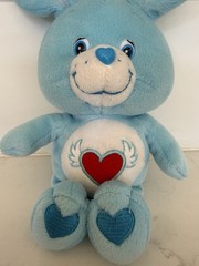 Care Bear Cousins Swift Heart Rabbit Bean bag Plush 10” stuffed 2004 TCFC Inc