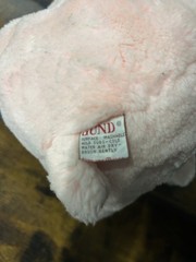 GUND Pink Teddy Bear Plush Lot of 2 Large & Small Stuffed Animals Soft Vintage
