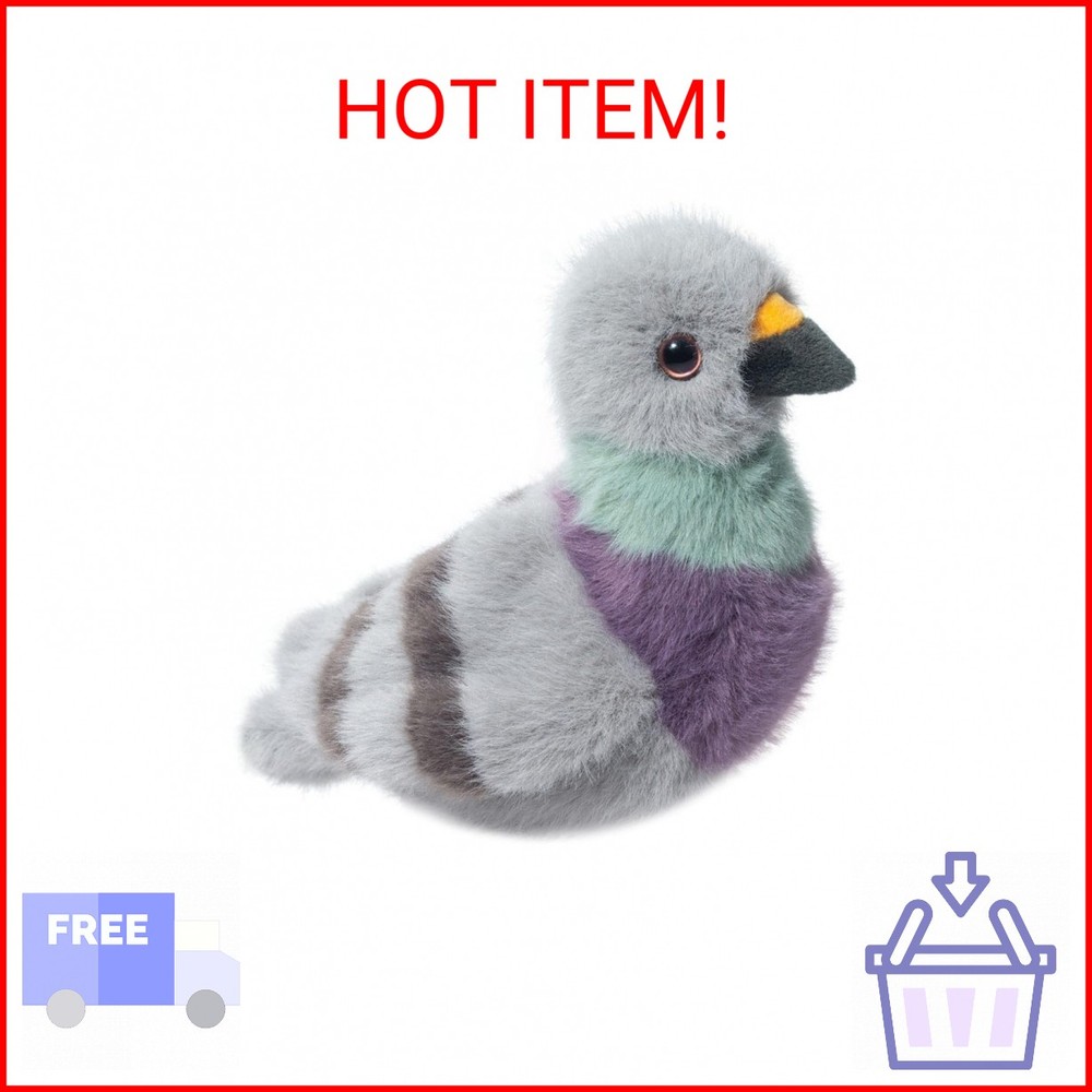 Douglas Parker Pigeon Bird Plush Stuffed Animal – Soft Cuddly Toy, 7-Inch Long