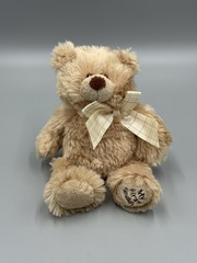 Small My First Teddy Bear Brown Beige Plush 8” Stuffed Animal W/ Ribbon Bow