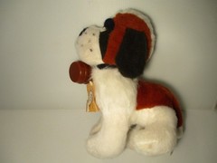 VINTAGE ANIMAL FAIR LARGE Great ST BERNARD DOG PUPPY Plush George W Tag 15″ High