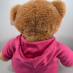 GUND Breast Cancer Ribbon Teddy Bear Pink Hoodie Plush Stuffed Animal Medium Toy