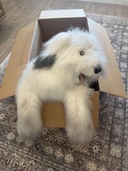 Extra Large Rare Jumbo Life Size Sheep Dog Plush Stuffed Animal CWC Brand 55”