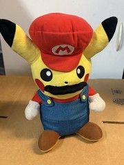 Rare Nintendo Mario Pikachu Pokemon Center 14” Original Plush Toy Doll
