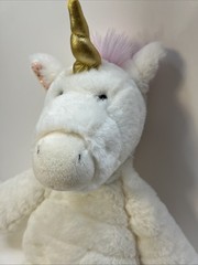 Keel Toys Confetti The Unicorn Plush Stuffed Animal Toy White Gold Pink 16” HTF