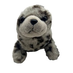 Wild Republic Harp Seal Pup Plush Spotted Grey Black Soft Stuffed Animal Toy