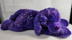 33” Giant Jumbo Large Dog Plush Purple Rainbow Confetti Paradise Riley NWT