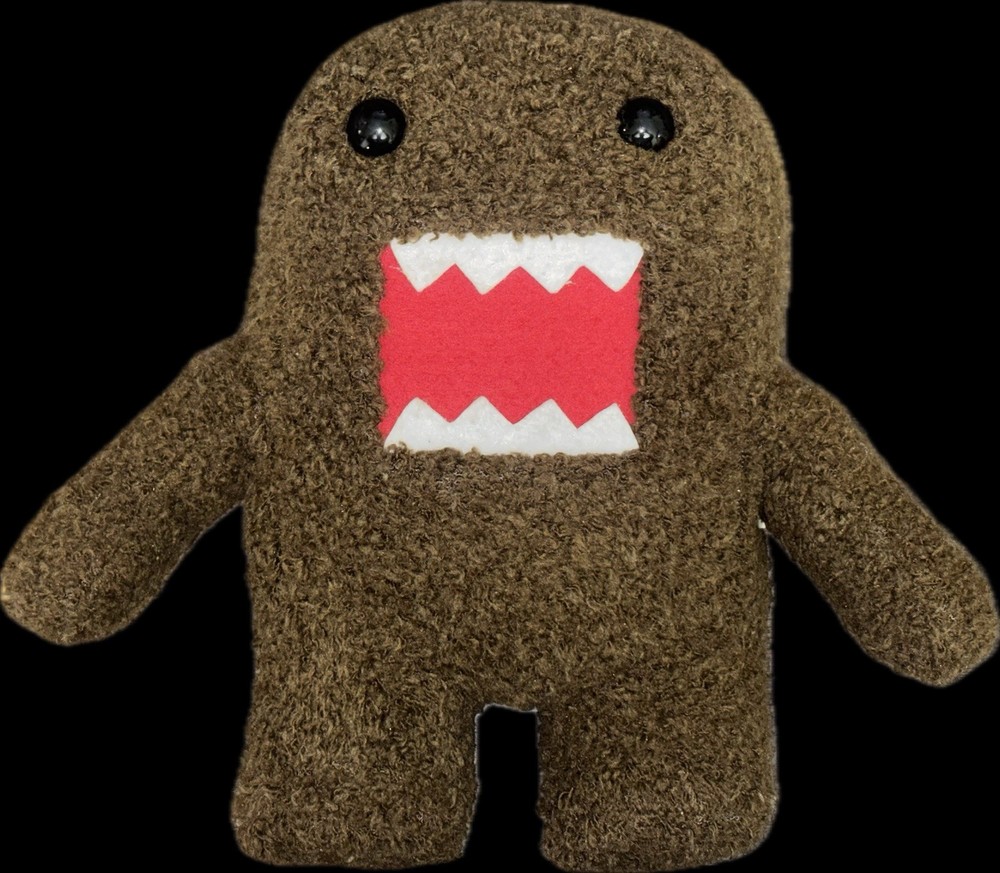 Kellytoy Domo 1998-2013 Brown Fuzzy Soft Plush Stuffed Toy 10″ US58