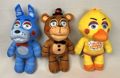 Lot Of 3 Five Nights at Freddy’s Toy Freddy Bonnie Chica Plush Lot PhatMojo 2025