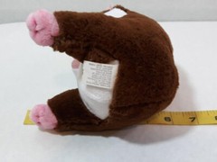 National Prize & Toys Hamster Plush Stuffed Animal 6’’ Brown White Pink