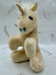 VTG Unicorn Plush 8 Inch Superior Toy Novelty Peach/Tan Stuffed Animal