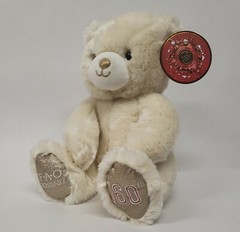 FAO Schwarz 160 Years of Toys Glitter Bear 12″ Stuffed Animal White & Gold Plush