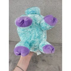 Great American Toy Co Blue Pig Plush Stuffed Animal Purple Hooves 10.5 inch