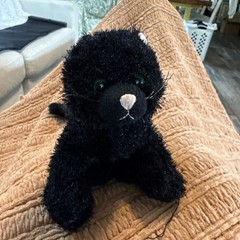 Webkinz Black Panther Cat Plush Stuffed Toy No Code Ganz