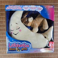 White Lullabrites Moon Pets Plush Stuffed Light Up Celestial Soft Bedroom Tested