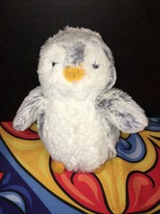 Aurora Pompom Penguin Plush Mini 6” Frosty Gray White Soft Stuffed Animal New