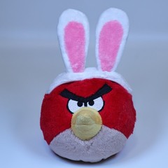 Angry Birds Seasons Easter Bunny Red Bird Plush | 5″ 2012 CWT HK-85 K11