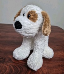 First & Main Lankydoodle White Tan Brown Plush Dog Soft Long Legs Big Paws 3154