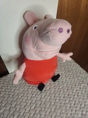 Peppa Pig Pink Plush Hand Puppet 16 Inch Kids Stuffed Animal Casual Logo