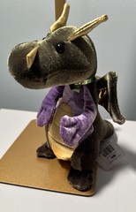 Douglas Homer Dragon Stuffed Animal Plush Green Purple Gold 6in
