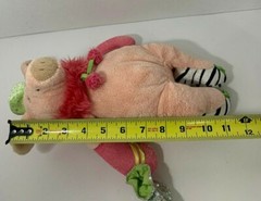 Manhattan Toy Tiptoe Madge Pig pink tip toe green hat zebra high heels