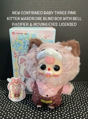 CONFIRMED BB3 PINK KITTEN WARDROBE W/BELL & MOVING EYES PACIFIER LICENSED