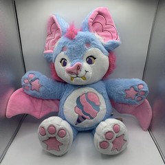 Snughouls Fairy Floss Cotton Candy Bat Plush Spooky Cute Pink Blue 22” New NWT